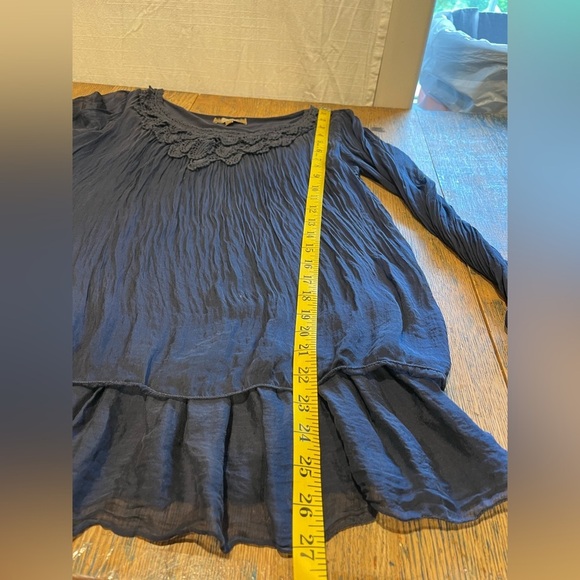 💙 Silk Blend Blouse with Crochet Detail – Carla Conti size S - Picture 6 of 10